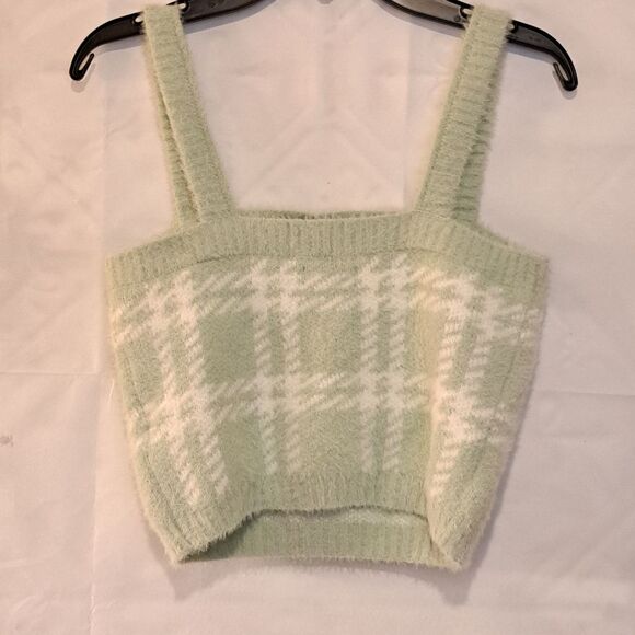 Pac Sun Kendall & Kylie Fuzzy Square Neck Tank Top - Size S NWT - Picture 6 of 16